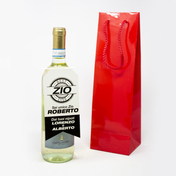 bottiglia vino personalizzabile grafica modern
