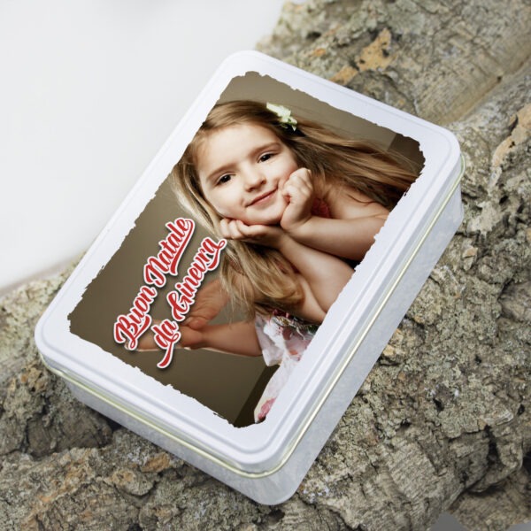 idea regalo natale, box di latta personalizzata