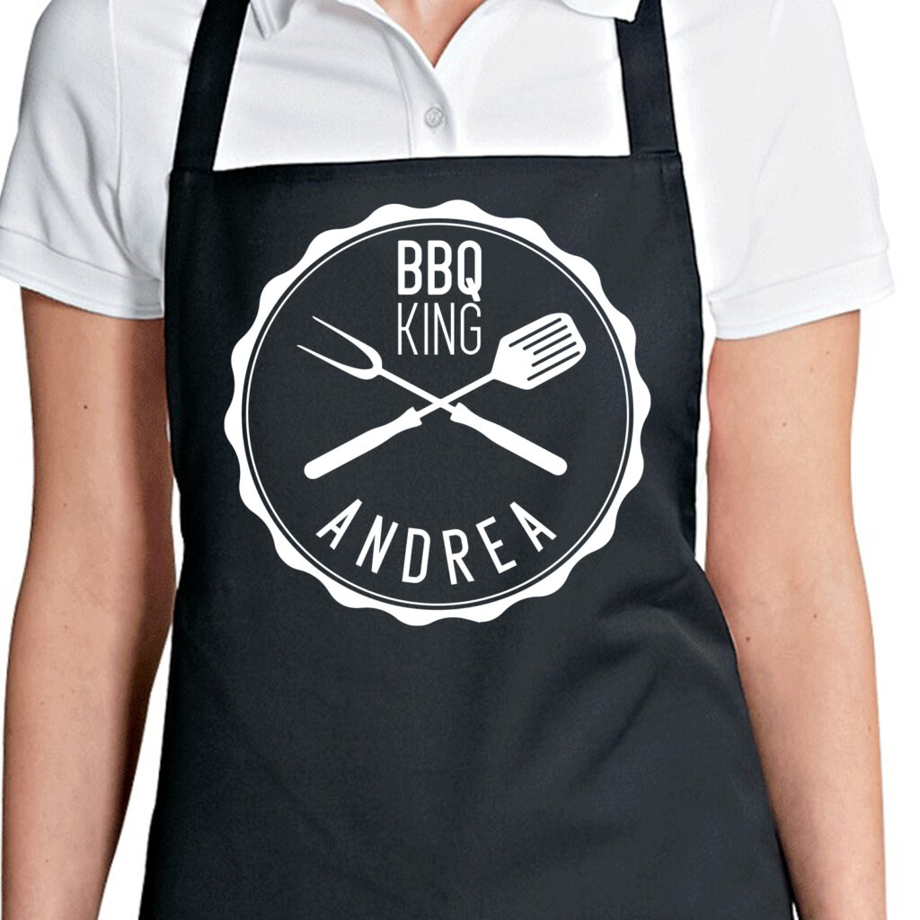 Viola)Grembiule da cucina da uomo in tela con 3 tasche, impermeabile e