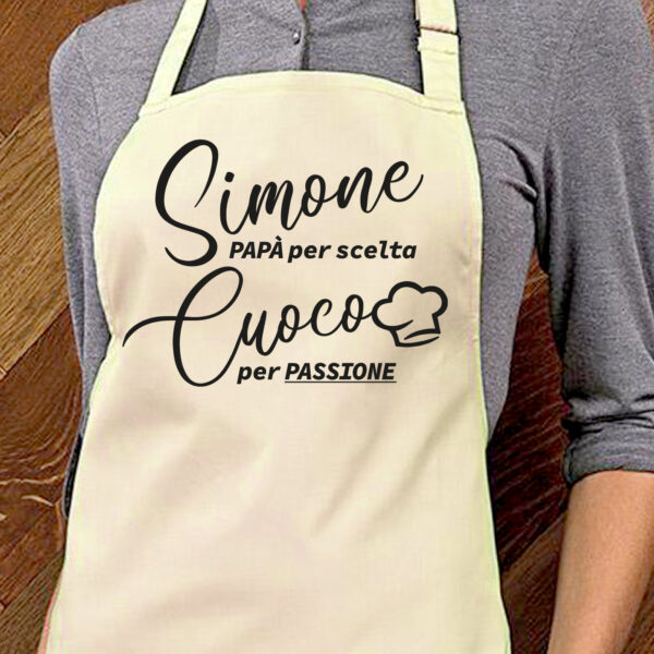 Grembiule Personalizzato "PAPA' cuoco" con Nome personalizzato