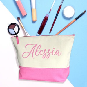 Beauty case personalizzato con il tuo nome, rosa