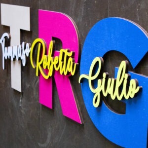 decorazione in legno, lettere decorative, lettere da parete