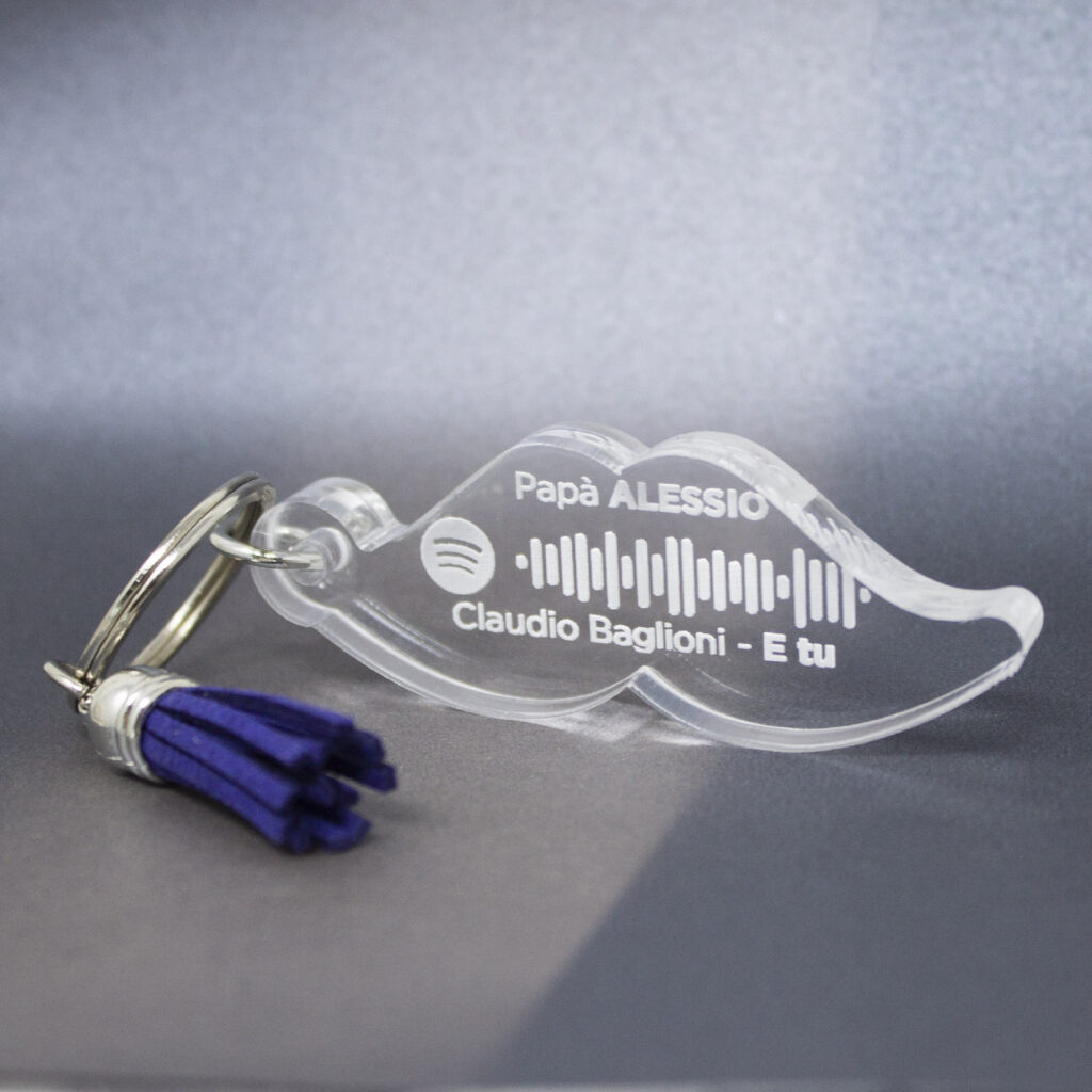 Portachiavi Personalizzato 'Papà' - Regalo Per Compleanno, Festa Del Papà O Natale, In Argento, Diametro 3 Cm