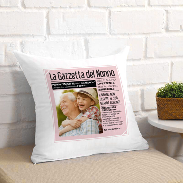 regalo per il nonno, cuscino personalizzato