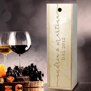 Cassetta Porta Vino Personalizzata con nomi e anno