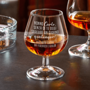 Regalo per il Nonno, bicchiere da Cognac personalizzato