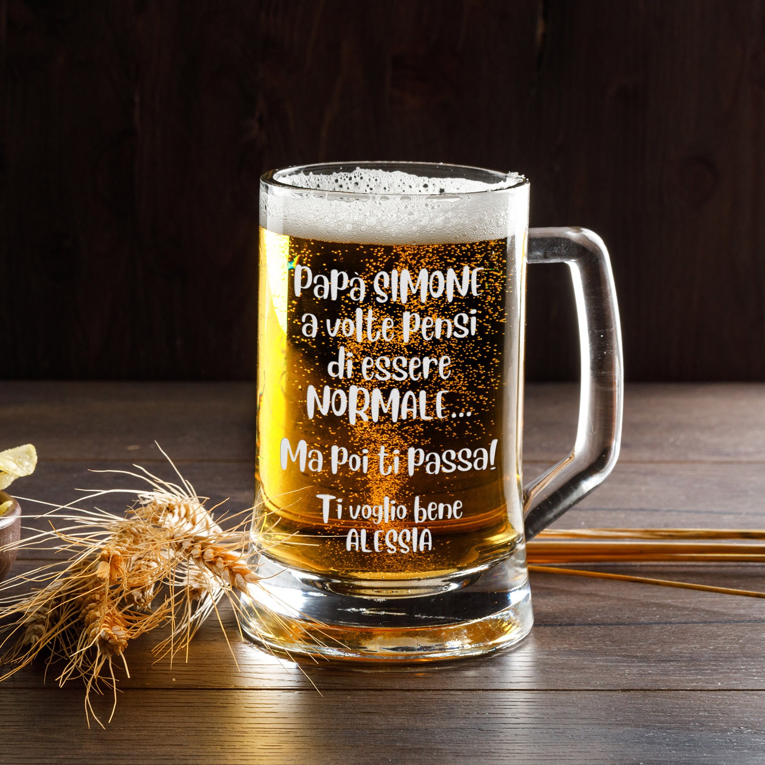 Boccale Da Birra Personalizzato Per Calciatori – “Non Sono Perfetto” Con Nome Squadra – 510 Ml