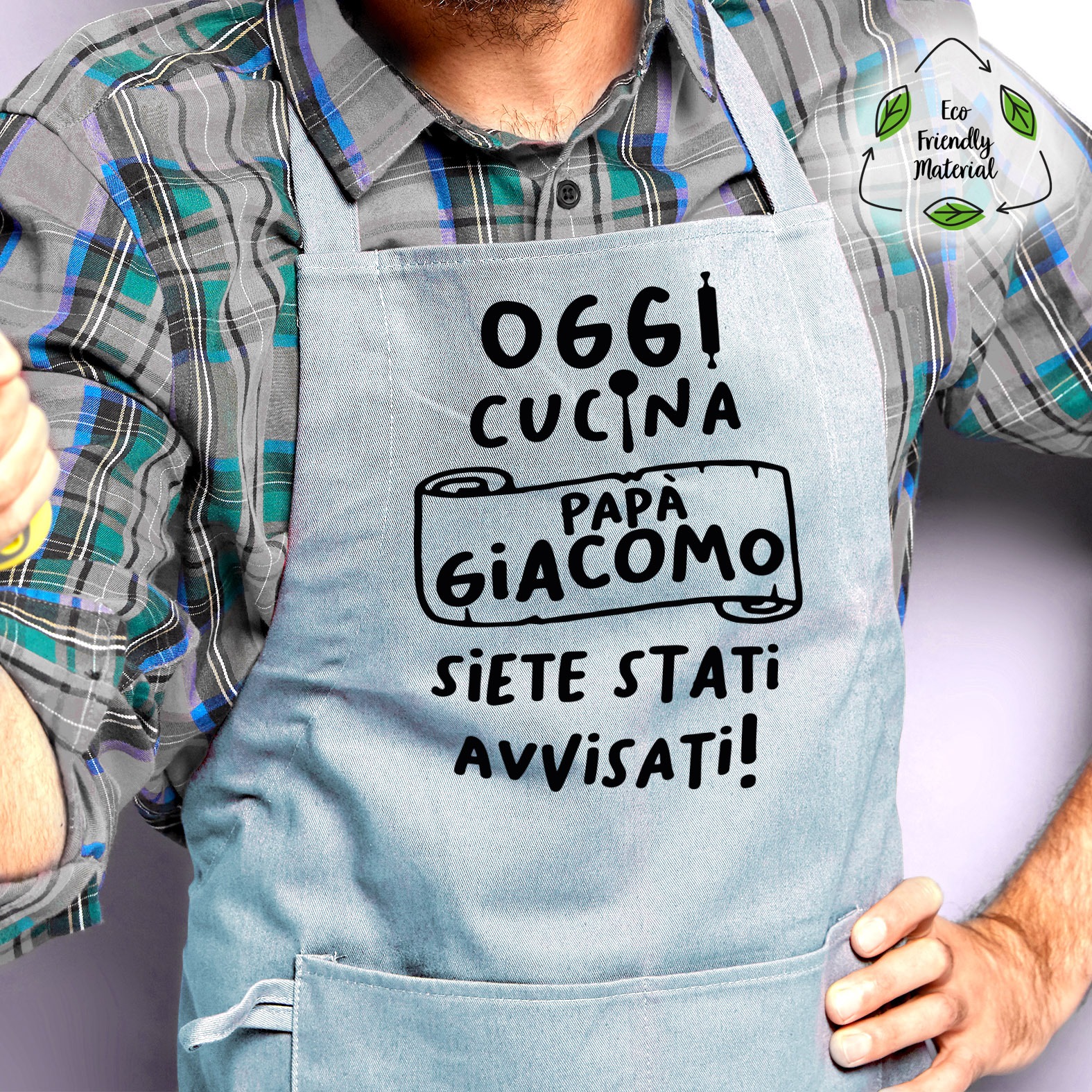 Grembiule Da Cucina Divertente Con Scritta - 2 Tasche - Regolabile - Nero - Idea Regalo Per Uomo, Papà, Marito