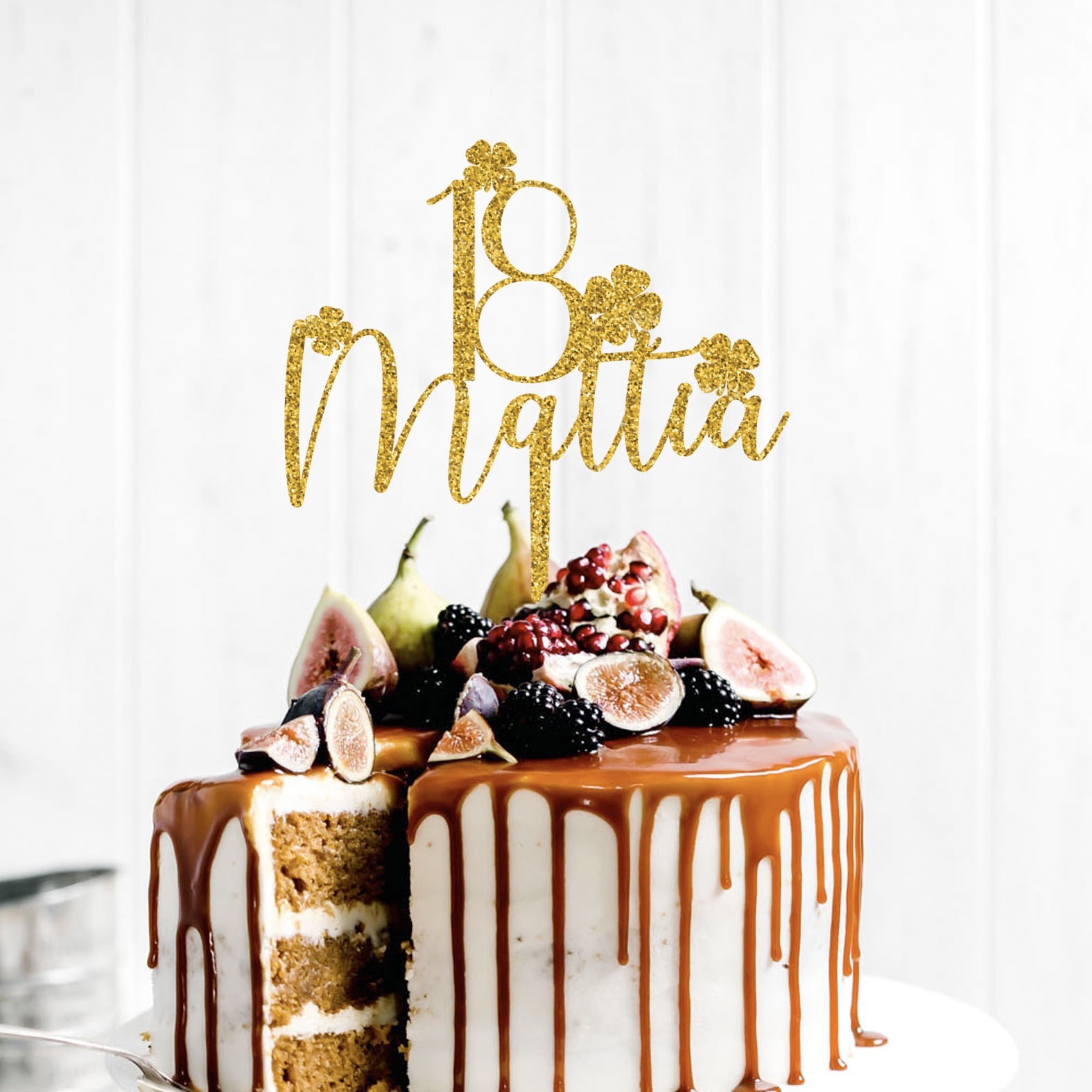 B Paper - Cake topper Compleanno - 18 Anni