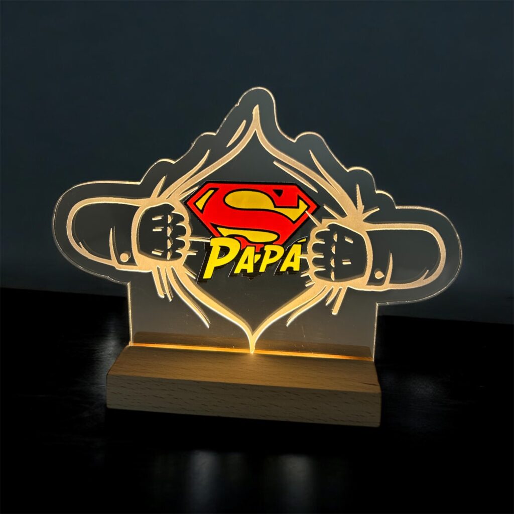Regalo Personalizzato Per Il Pugno Con Nome Personalizzato, Cartello Con Impronta A Mano. Regalo Per La Festa Del Papà - Idee Regalo