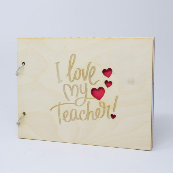 album regalo per maestra- album-ricordi maestra i love my teacher