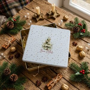 Scatola Regalo Natalizia - Quadrata Grande