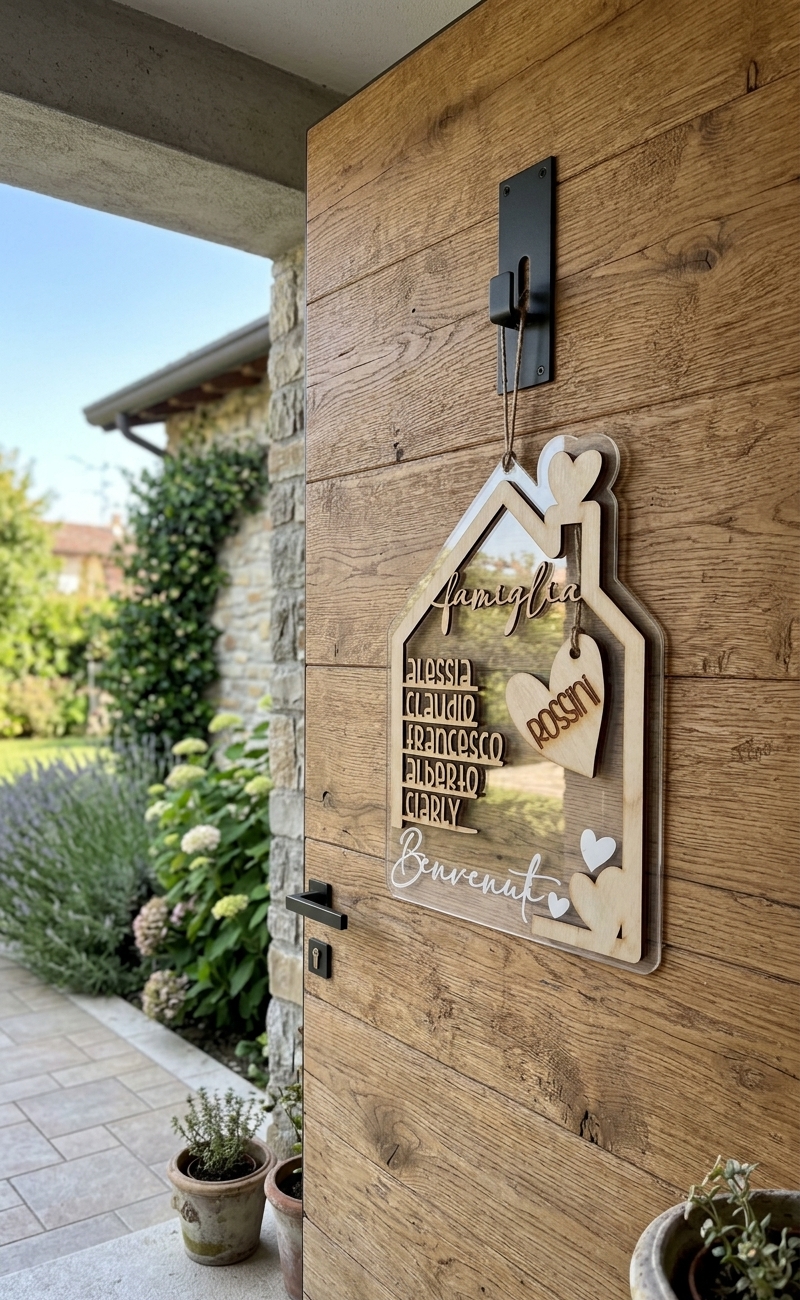 Fuoriporta famiglia in legno - immagine 2