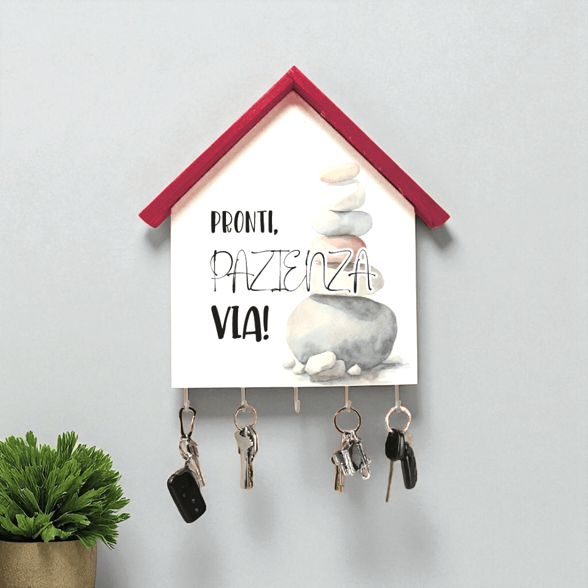 Portachiavi a Casetta Legno - Pronti pazienza via