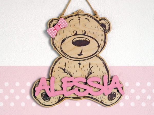 Fuori Porta Bear Personalizzabile – Idea Regalo Bambina