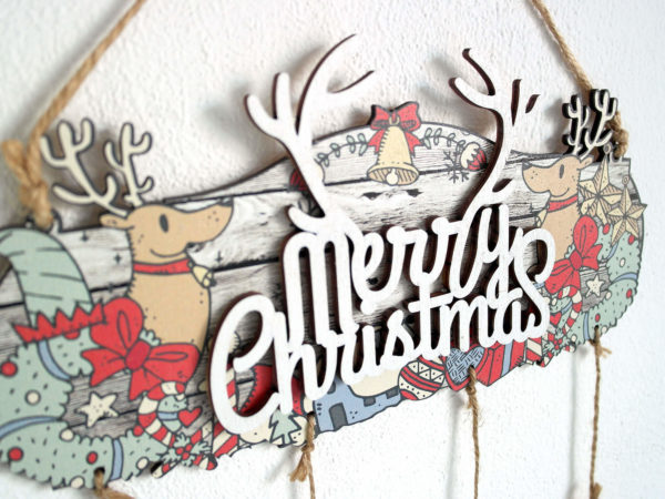 Targhetta Merry Christmas - Idea Regalo Natale per Famiglia
