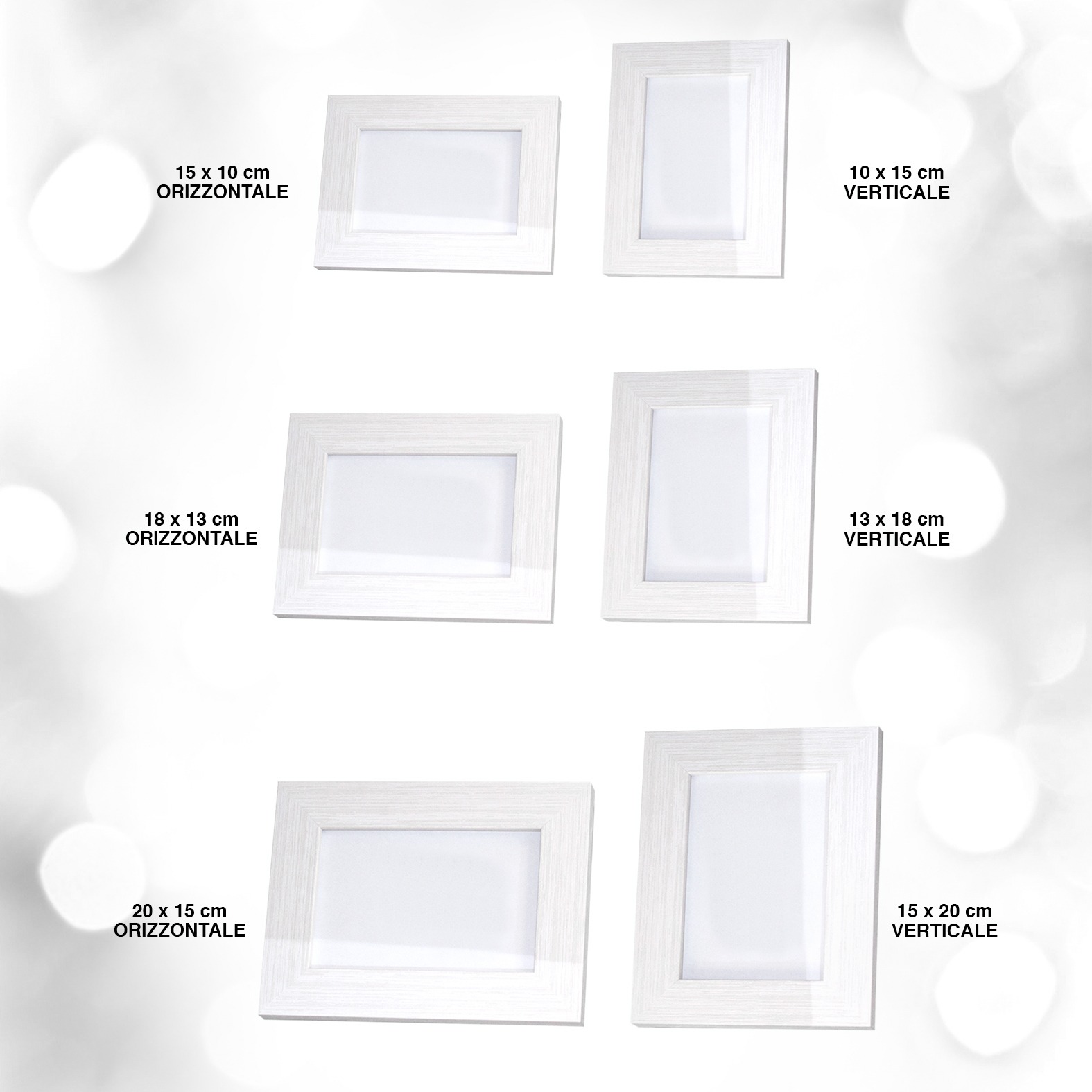 Cornice da Tavolo Deluxe Babyprints Bianco - Tutete