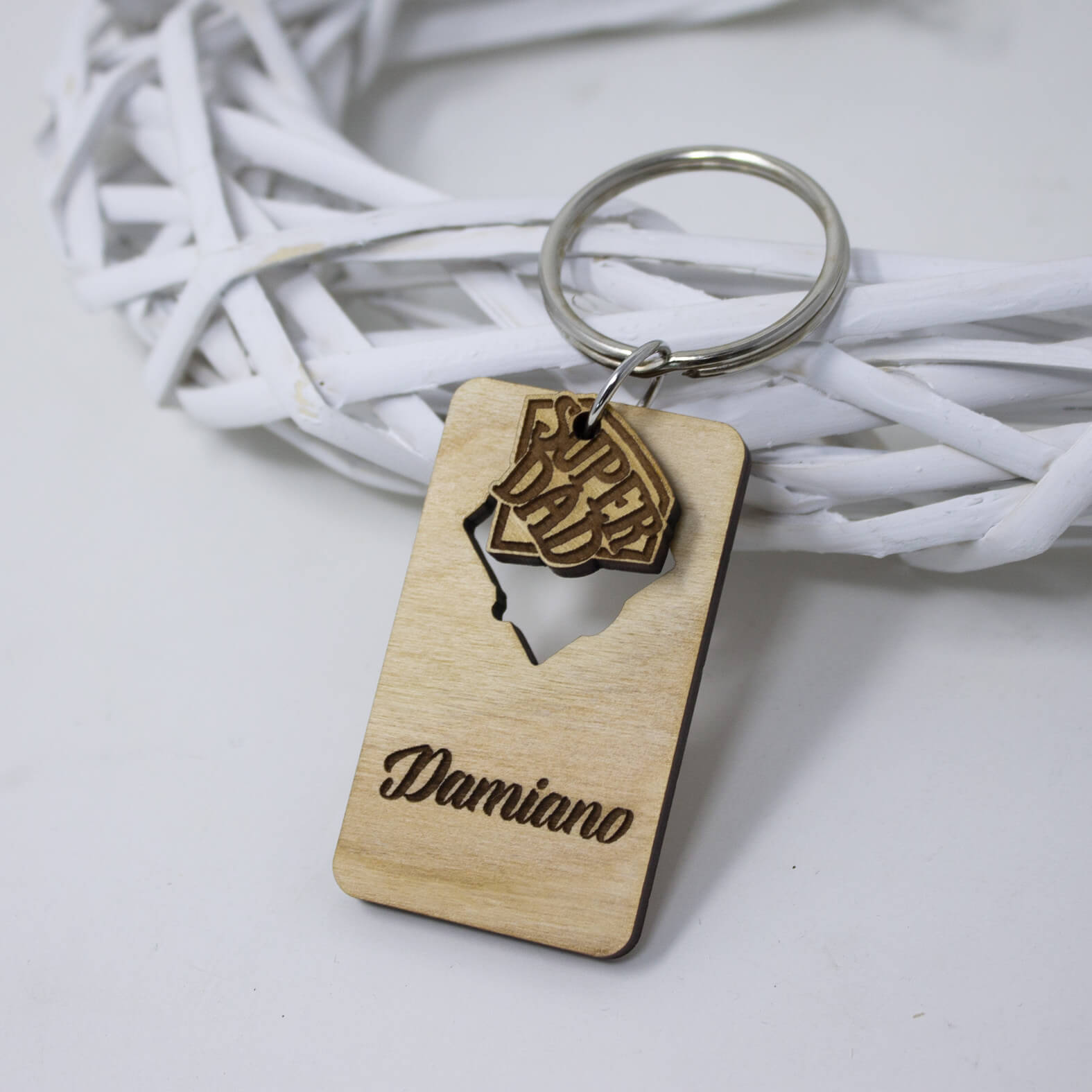 Detoa 12815 - Mini Portachiavi In Legno A Forma Di Talpa - Giocattolo Artigianale Ceco